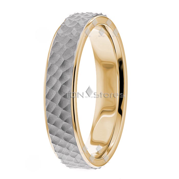 Two Tone Wedding Band Ring Design