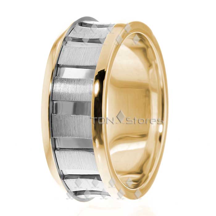 Two Tone Wedding Band Ring Design