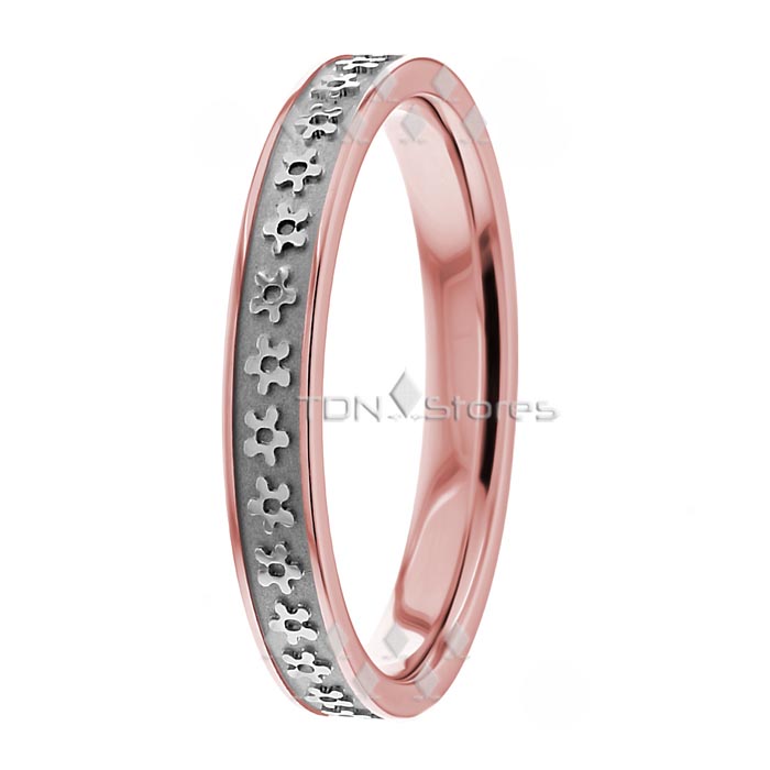 Two Tone Womens Wedding Bands Ring